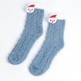 thumbnail image 4 of TFEOQRY Adult Christmas Mid-Calf Socks Cute Cartoon Accessories Mid-Calf Socks Blue, 4 of 4