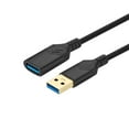 thumbnail image 1 of USB 3.0 Extension Cable 15FT, ROFAY USB A Male to Female Cord Extender Durable Braided High Data Transfer Compatible with Printer, USB Keyboard, Flash/Hard Drive, Black, 1 of 6