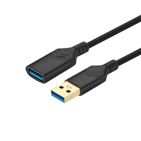 Câble d'Extension USB 3.0 15 Pi, ROFAY Cordon USB A Mâle vers Femelle Prolongateur Durable Tressé à Haut Débit de Transfert Compatible avec Imprimante, Clavier USB, Clé/disque Dur, Noir
