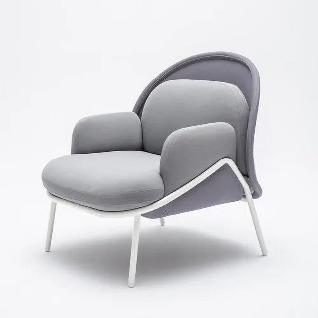 Designer Model Room Bedroom Balcony Sofa Chair Light Luxury Net Red Backrest Wabi-sabi Style Modern Fashion Single My Lux Decor Round