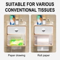 thumbnail image 3 of RKSTN Tissue Container Bathroom Shower Tissue Box Toilet Tissue Box, Perforation- Toilet Paper Dispenser Toilet Hand Paper Box Toilet Paper Storage, 3 of 8