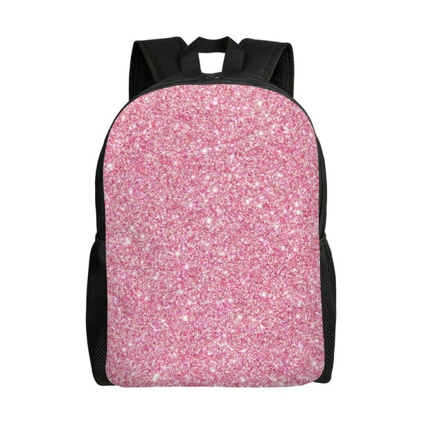 Fotbe Glitter Pink Mochila de Viaje para Laptop, Mochila Ejecutiva Delgada y Resistente 15.6"
