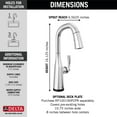 thumbnail image 5 of Delta 9976T-AR-PR-DST Stryke 1.8 GPM Pull-Down Bar/Prep Faucet - Lumicoat Arctic Stainless, 5 of 5