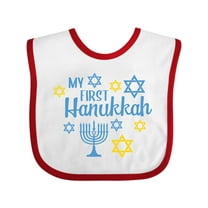 Inktastic My 1st Hanukkah with Menorah and Stars of David Boys or Girls Baby Bib
