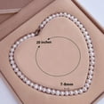 thumbnail image 3 of YONGMAN Freshwater Cultured Pearl Necklace for Women Includes Stunning Heart Gift Box | 20 inch Pearl Strand with 925 Sterling Silver Pea Clasp, 3 of 9