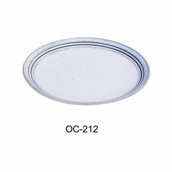 12 x 1.125 in. Ocean Coupe Oval Porcelain Plate - Pack of 12