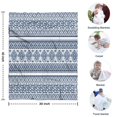 thumbnail image 4 of Blue and White Geometric Striped Pattern Blanket,Comfortable Soft Flannel Throw Blanket,All Season,Warm Lightweight Blankets for Sofa Bed Couch Living Room Chair,30"x40", 4 of 4