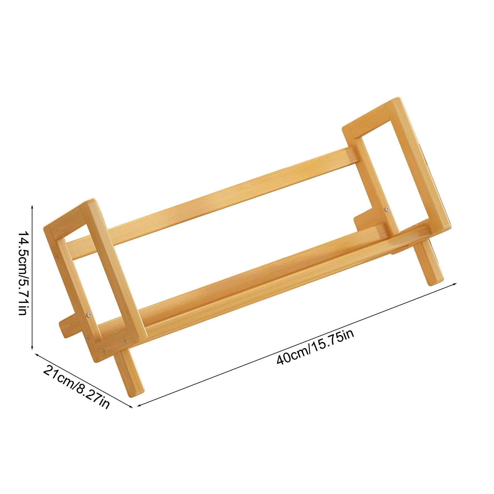 MORESEC under $5 Desktop Book Organizer, Wooden Desktop Book Rack, Office Desk Organizer Shelf, Bookend File Folder Holder, Study Table Storage Stand, Multi Tier Bookshelf Organizer