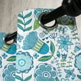 thumbnail image 3 of Ambesonne Blue and Green Grommet Curtain, Flora Nature Flower, 50" x 120", Blue Apple Green White, 3 of 6