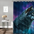 thumbnail image 3 of RKSupls Trippy Psychedelic Wolf Shower Curtain, Valentine's Day Waterproof Shower Curtain with Hooks for Home Bathtub Bathroom Decor Washable Fabric Curtains,180x180cm, 3 of 6