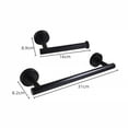 thumbnail image 3 of Hogar 304 Acero Inoxidable Negro Plata Toallero Papel Toallero Conjunto Baño seitruly HA027683-02, 3 of 7
