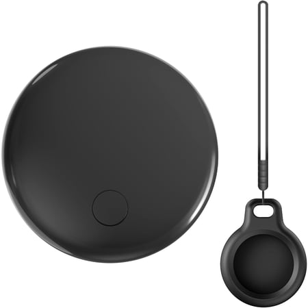 Air Tag, Item Finders Work for Find My APP(iOS Only) Tags for , Luggage, Backpack ,Replaceable Last 1 Year, IP67 Tag with Holder Lanyard