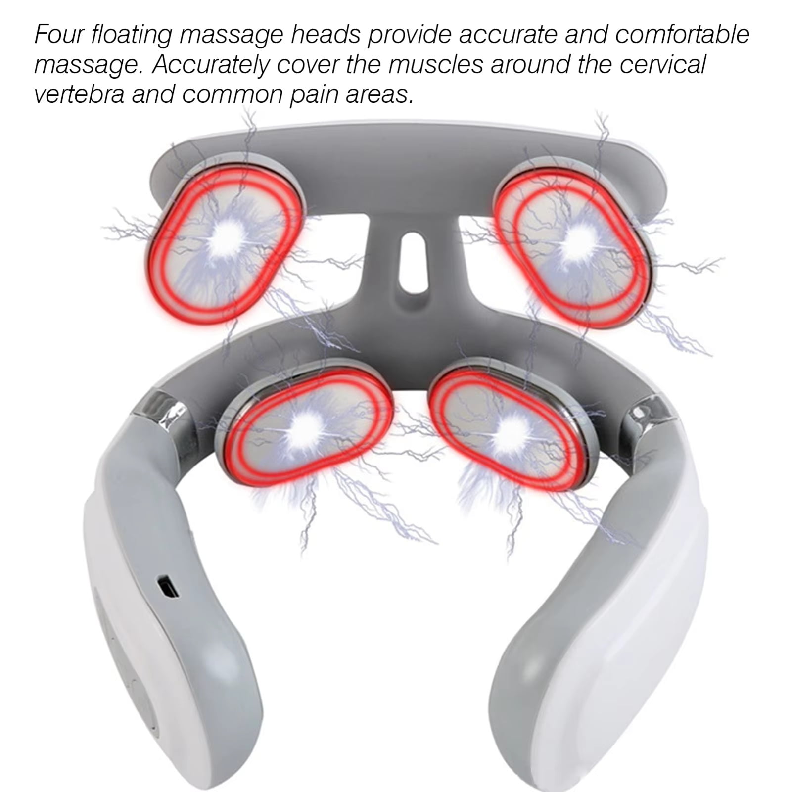 4-Head Portable Neck & Shoulder Massager - Heat & Pulse for Home/Office/Travel Key Features (5 Core Highlights)