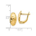 thumbnail image 2 of 14K Yellow Gold Hammered Hinged Button Earrings, 2 of 4