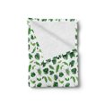 thumbnail image 2 of Tropical Soft Flannel Fleece Throw Blanket, Diversified Palm Tree Leaves Including Split Leaf Philodendron, Cozy Plush for Indoor and Outdoor Use, 70" x 90", Lime Green Emerald, by Ambesonne, 2 of 5