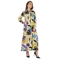 thumbnail image 2 of Bimba Long Sleeve Printed Maxi Shirt Dress For Womens Casual Loose Fit Button Down Dresses, 2 of 6