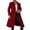 Wine, variant on Pea Coat Women's Faux Wool Coat Blouse Thin Coat Trench Long Jacket Ladies Slim Long Belt Elegant Overcoat Outwear Long Coat Women Brown L