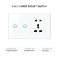 thumbnail image 3 of Yeacher 95- Wi-Fi Smart Wall Outlet with 2 Gang Touch Light Switch Smart Life APP Remote Control, Voice Control, Touch Control Compatible with Assistant Wi-Fi Smart Switch Plug Outlet Universal Pl, 3 of 6
