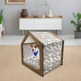thumbnail image 3 of Fishes Pet House, Watercolor Common Carp Perch and Bass Freshwater Animals Themed Seafood Drawing, Outdoor & Indoor Portable Dog Kennel with Pillow and Cover, 5 Sizes, Multicolor, by Ambesonne, 3 of 5