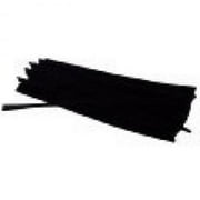 Chenille Stems - 6mm - Black - 12 inches - 100 pieces