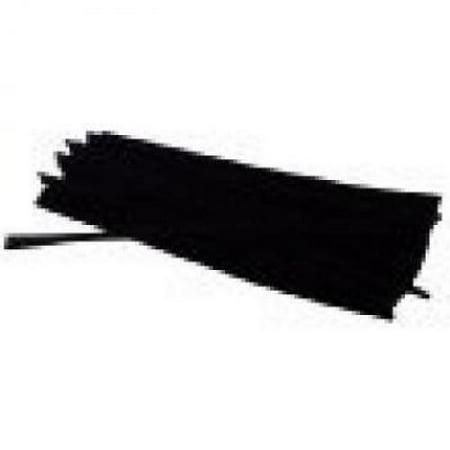 Chenille Stems - 6mm - Black - 12 inches - 100 pieces