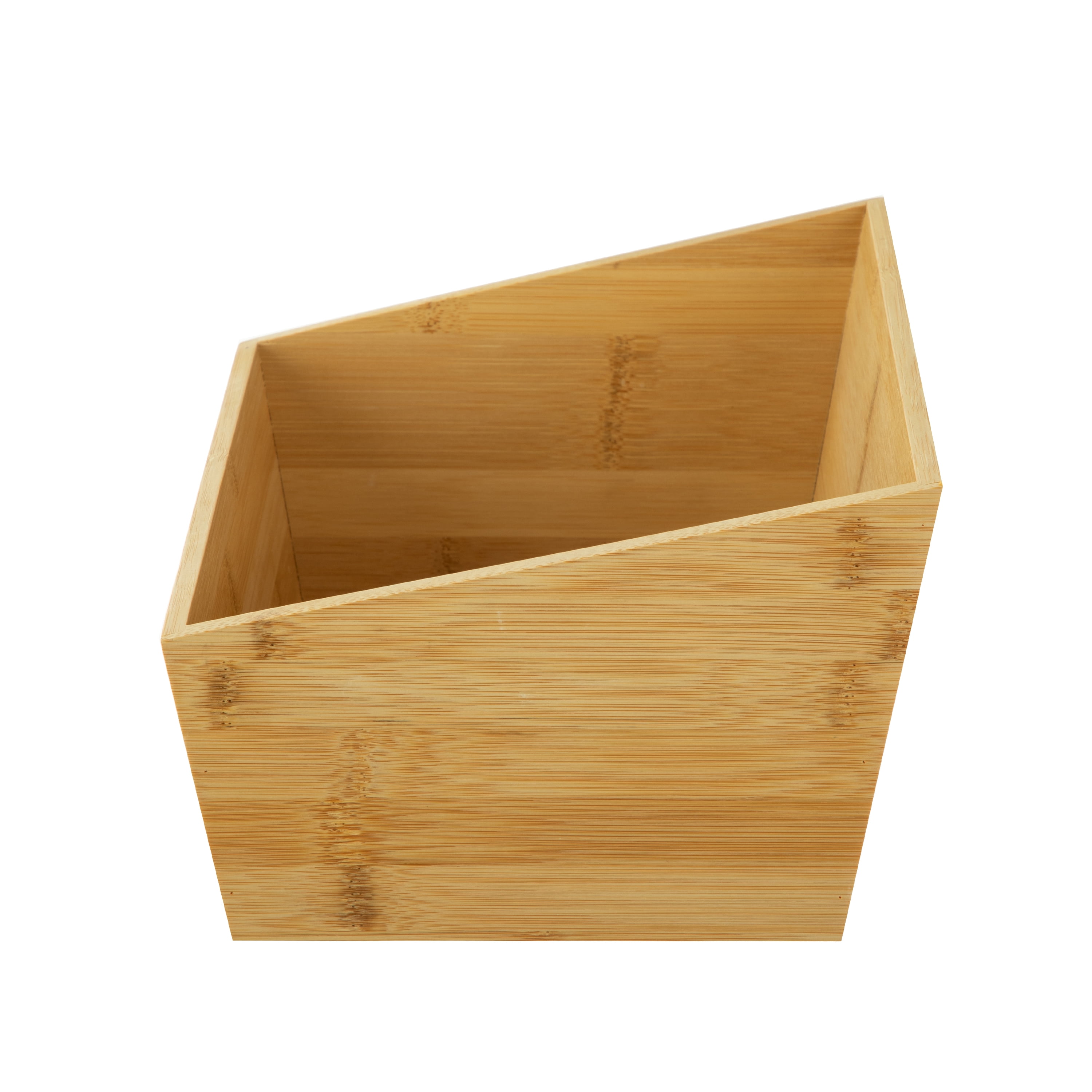 HomeZone 2-Pack Bamboo Basket Organizers, 10.5" L x 8.5" W x 6" H, Natural