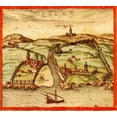 thumbnail image 2 of Hogenberg, Braun 28x26 Gold Ornate Wood Framed with Double Matting Museum Art Print Titled - Sale Morocco, 2 of 4