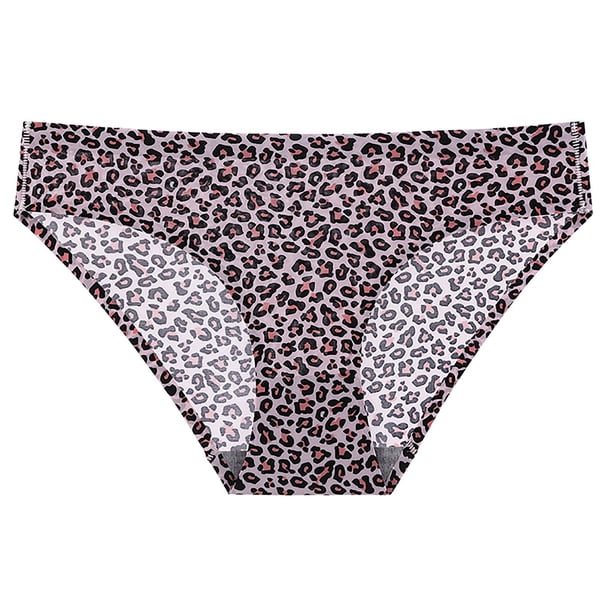 Puntoco Ropa interior breve para mujer Ropa interior sin costuras estampada de gran tamaño para mujer