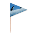 thumbnail image 1 of Deux Pingouins Antarctiques Science Nature Photo Cure-Dent Triangle Cupcake Toppers Drapeau, 1 of 3