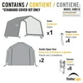 thumbnail image 4 of ShelterLogic Garage-in-a-Box  Replacement Cover Kit 12 x 20 x 8 ft. Peak 7oz Green (Frame not included), 4 of 6