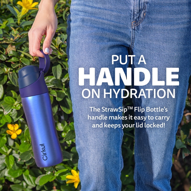 Cirkul StrawSip Flip Bottle 26oz, Purple Chameleon Stainless Steel photo 7