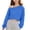 Blue, variant on Teen Girls Off the Shoulder Sweatshirt Kids Long Sleeve Fall Cropped Pullover Tops for Dance Workout 5-15 Years