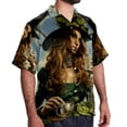 thumbnail image 2 of Saint Patrick's Day Men's Casual Printed Button Down Short Sleeve Spread Collar Beach Shirts for Summer, Unisex, 2 of 6