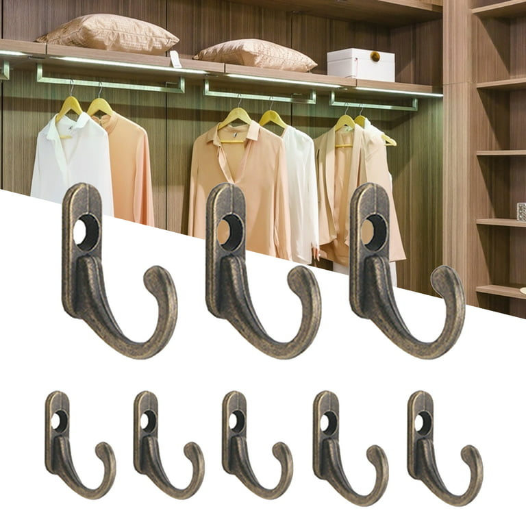 Walbest 10 Pack Antique Zinc Alloy Strong Heavy Duty Wall Hanging Hooks  Clothes Coat Hangers