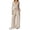 Khaki, variant on 3 Piece Yoga Set For Women Crewneck Tank Tops Wrap Side Tie Long Sleeve Tops Wide Leg Pants Fall Workout Stretchy Outfits