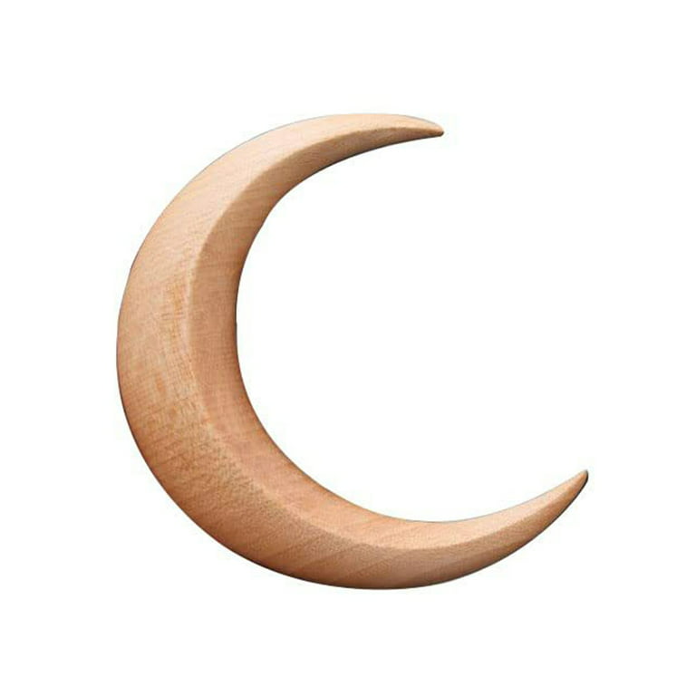 Keusn Hand Carved Crescents Moon Hair Fork for Women Crescents Moon Hairpin Wooden Moon Barrettes Moon Hair Stick Crescents Moon Hair Pin Hair Styling