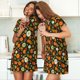 thumbnail image 4 of Easygdp Harvest Pumpkins Camisón de manga corta para mujer, informal, estampado, 4 of 6