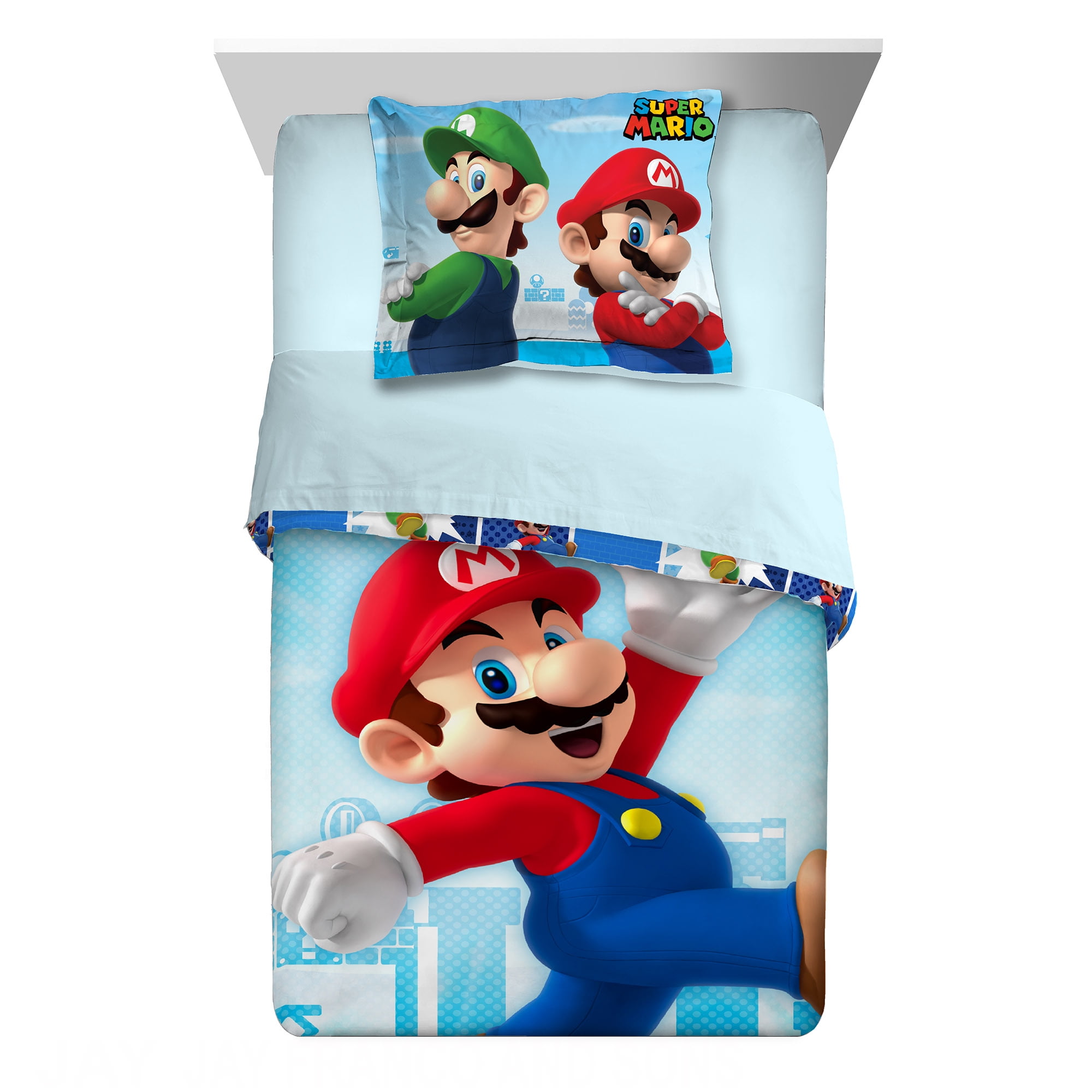 nEw VIDEO GAMES BED SHEETS SET Mario Sonic Angry Birds Sheets Pillowcase 