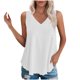 thumbnail image 3 of Blusas,Suéter sin mangas con cuello en V para mujer, top informal de color liso, tejido de imitación de tela, para uso diario y en casa, sopatenor, 3 of 9