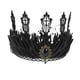 thumbnail image 5 of Corona de fieltro negro para Halloween, corona de boda, corona de cumpleaños, diadema para el pelo, corona gótica, 5 of 8