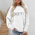 thumbnail image 2 of Tiweut Sweatshirt for Women Hoodless Sweatshirt Loose Pullover Crewneck Long Sleeve Lady Tops, 2 of 4