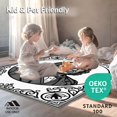 thumbnail image 4 of ODIKA 4'x6' Machine Washable Non-Slip Area Rug, Currency Inspired Artistic Motif Featuring Benjamin Portrait High Traffic Rug with Pad, Black, 666567, 4 of 8