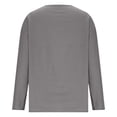 thumbnail image 4 of YMNXA Womens T Shirt Long Sleeve V Neck Solid Color Elegant Fashion Comfortable Basic Top Shirt For Daily Wear,Grey,S, 4 of 6