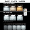 thumbnail image 4 of Claoner Solar Shed Lights Outdoor Indoor, LED Dusk to Dawn Pendant Lights with Remote Control, 4 of 6