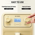 thumbnail image 2 of BUYDEEM F51 Freidora de aire 8 en 1 4.2QT, horno de freidora de aire de encimera retro con ventana visible, recordatorio de batido, control de un toque con pantalla LCD, amarillo suave, 2 of 5