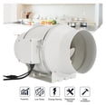 thumbnail image 2 of 6''Inline Duct Fan With Variable Speed Controller EC Motor Ventilator Air Exhaust Fans For Carbon Filter Ventilation ,Dual Power Supply, 2 of 5