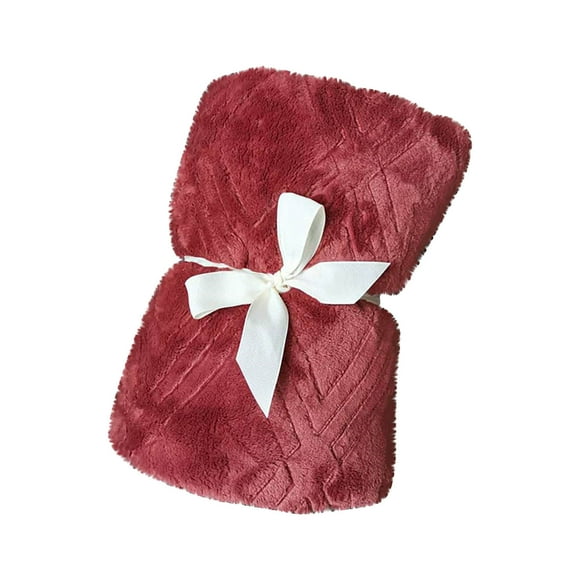 Clearance! Pedty Blankets for Beds Warmest Blanket Ever 1Pc 100*70 Cm Super Soft and Warm Throw Blanket for Couch, Sofa and Bed , Fuzzy and Lightweight Red