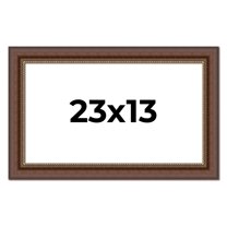 23x13 Copper and Brown Real Wood Picture Frame Width 2 inches | Interior Frame Depth 0.5 inches |