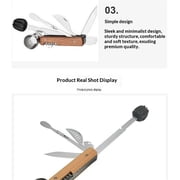 All in One Bartender Multitool Set, 10 in 1 Bar Tool with Strainer, Muddler, Reamer, Jigger, Stirrer, Corkscrew, Opener, Knife and Channel Knife for Camping, Travel and Outdoor Use