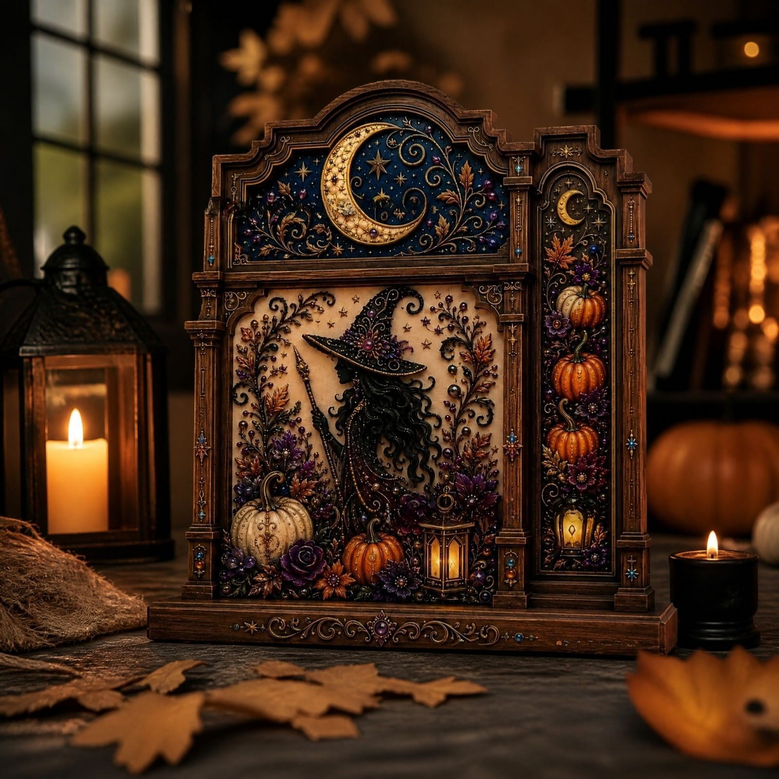 Halloween Decor Halloween Vintage Witch Wooden Ornament Halloween Decorations Outdoor Halloween Witch Decor for Home Decor Holiday Gifts Decorations